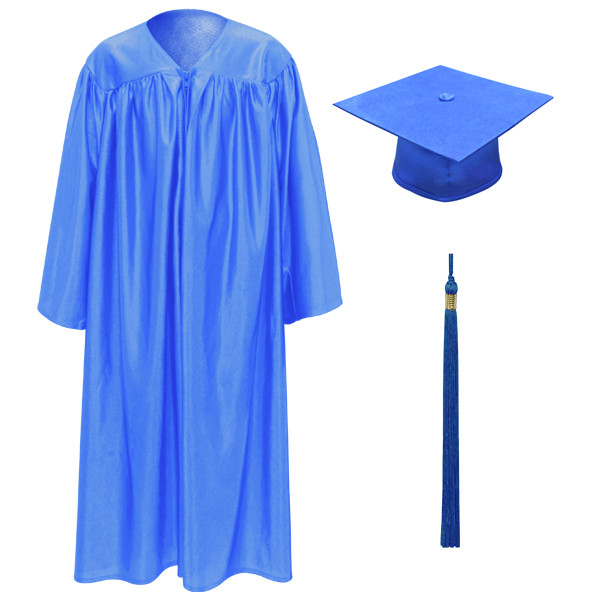 Matte Cap, Gown, Tassel, Honor Cord, Diploma Cover Package | Grad Gown